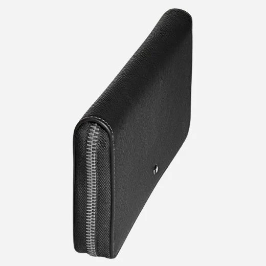 Montblanc Black Sartorial Leather 12CC Zip Around Wallet - Image 3