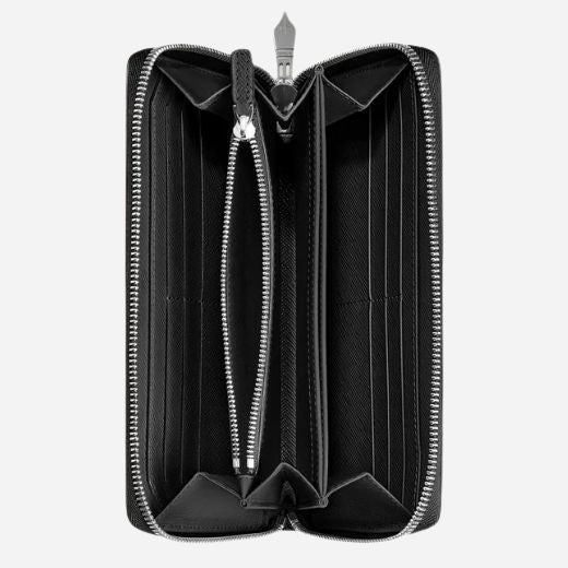 Montblanc Black Sartorial Leather 12CC Zip Around Wallet - Image 4