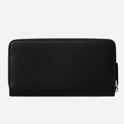 Montblanc Black Soft Leather Zip Around 12CC Wallet - Image 2