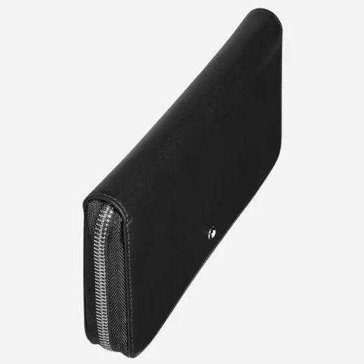 Montblanc Black Soft Leather Zip Around 12CC Wallet - Image 3