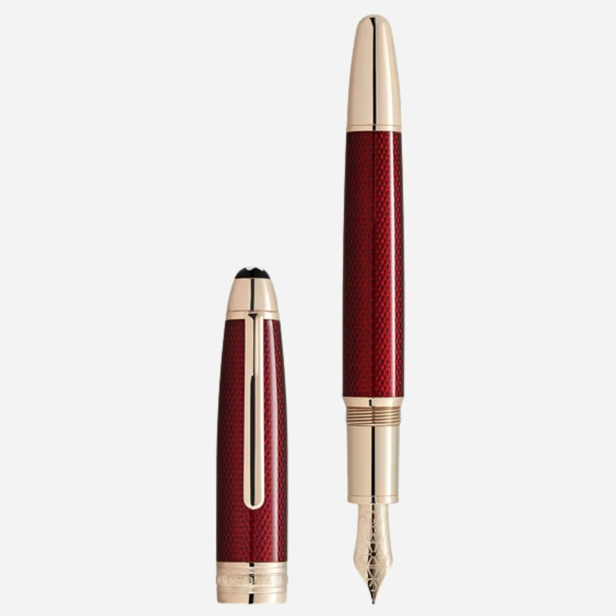 Montblanc Burgundy Red Meisterstück Solitaire Golden Hour LeGrand Fountain Pen