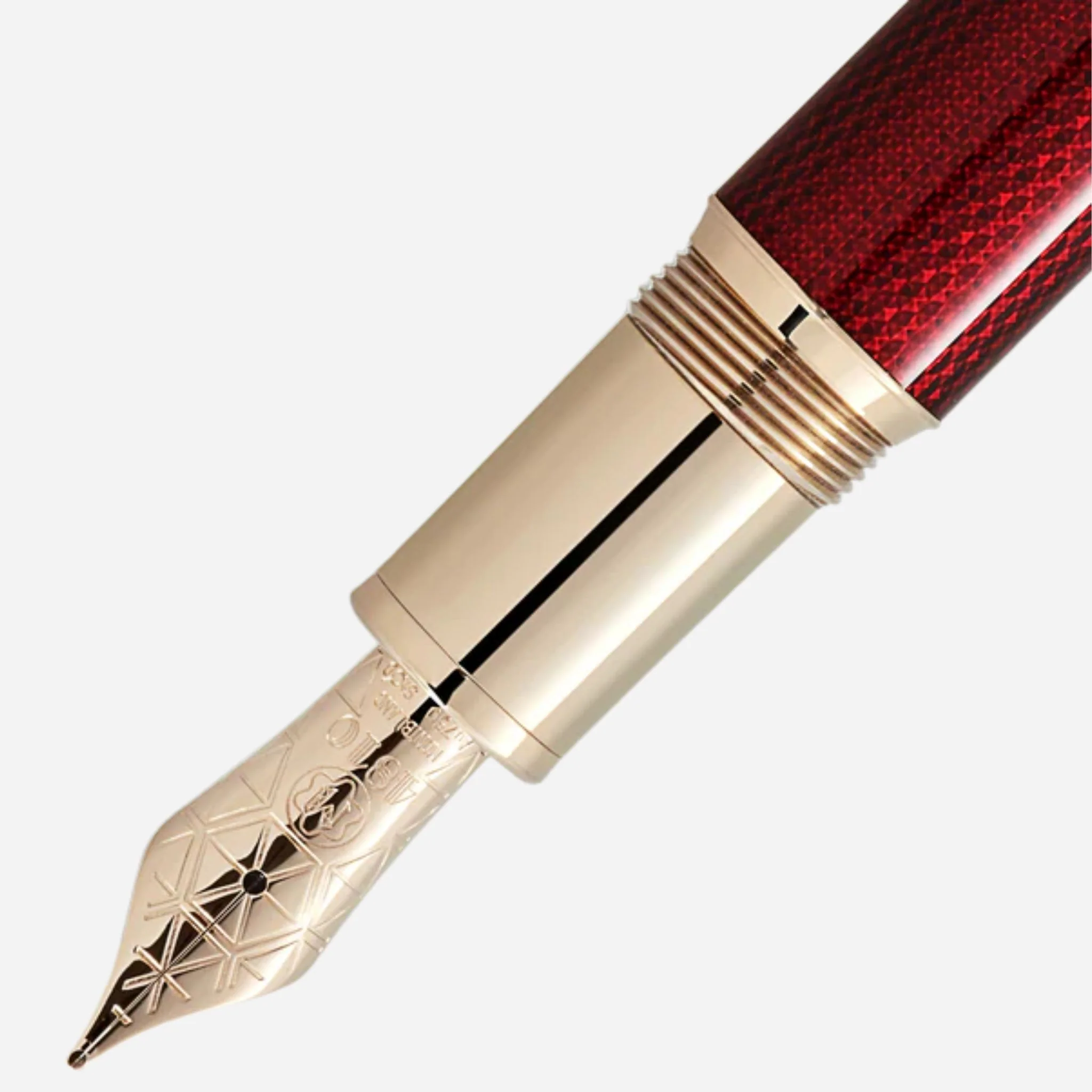 Montblanc Burgundy Red Meisterstück Solitaire Golden Hour LeGrand Fountain Pen - Image 2