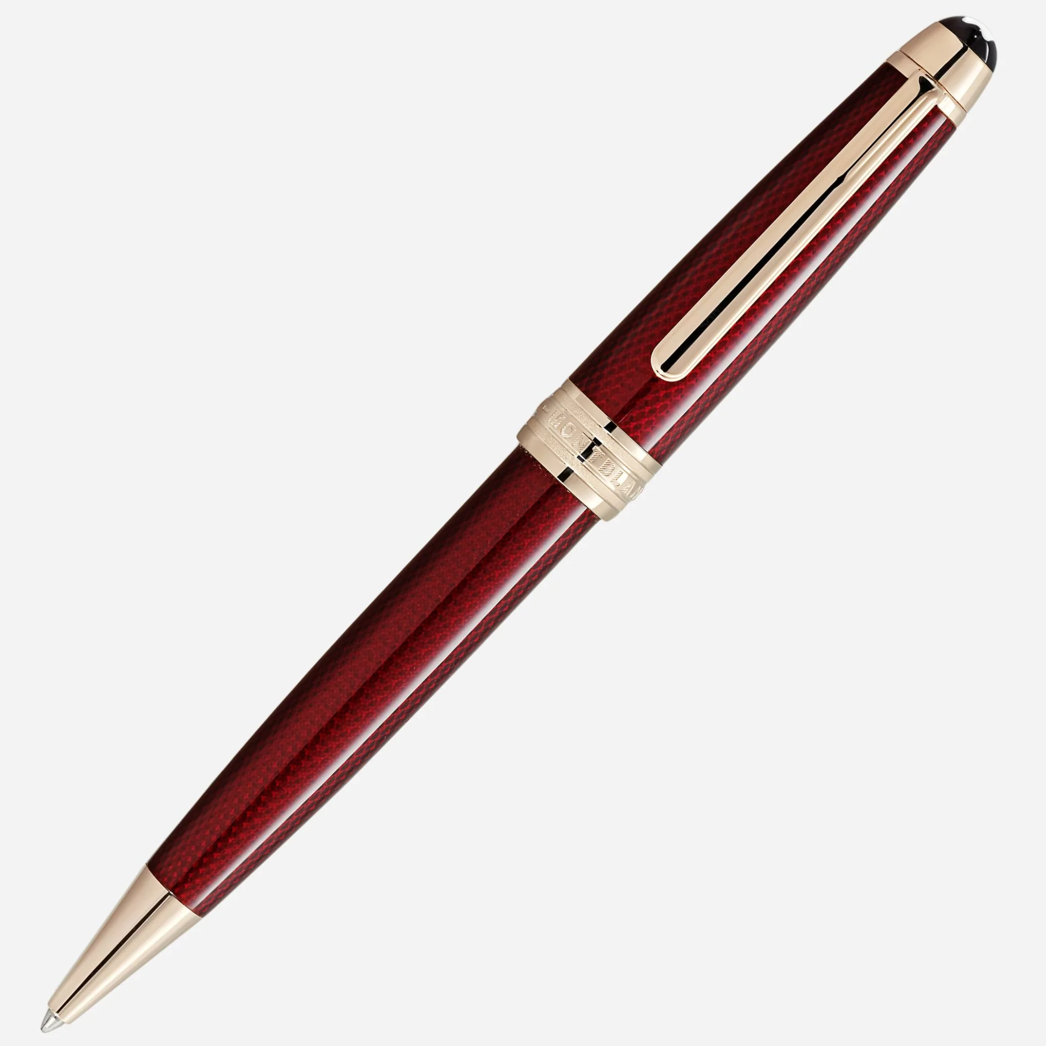 Montblanc Burgundy Red Meisterstück Solitaire Golden Hour Midsize Ballpoint Pen