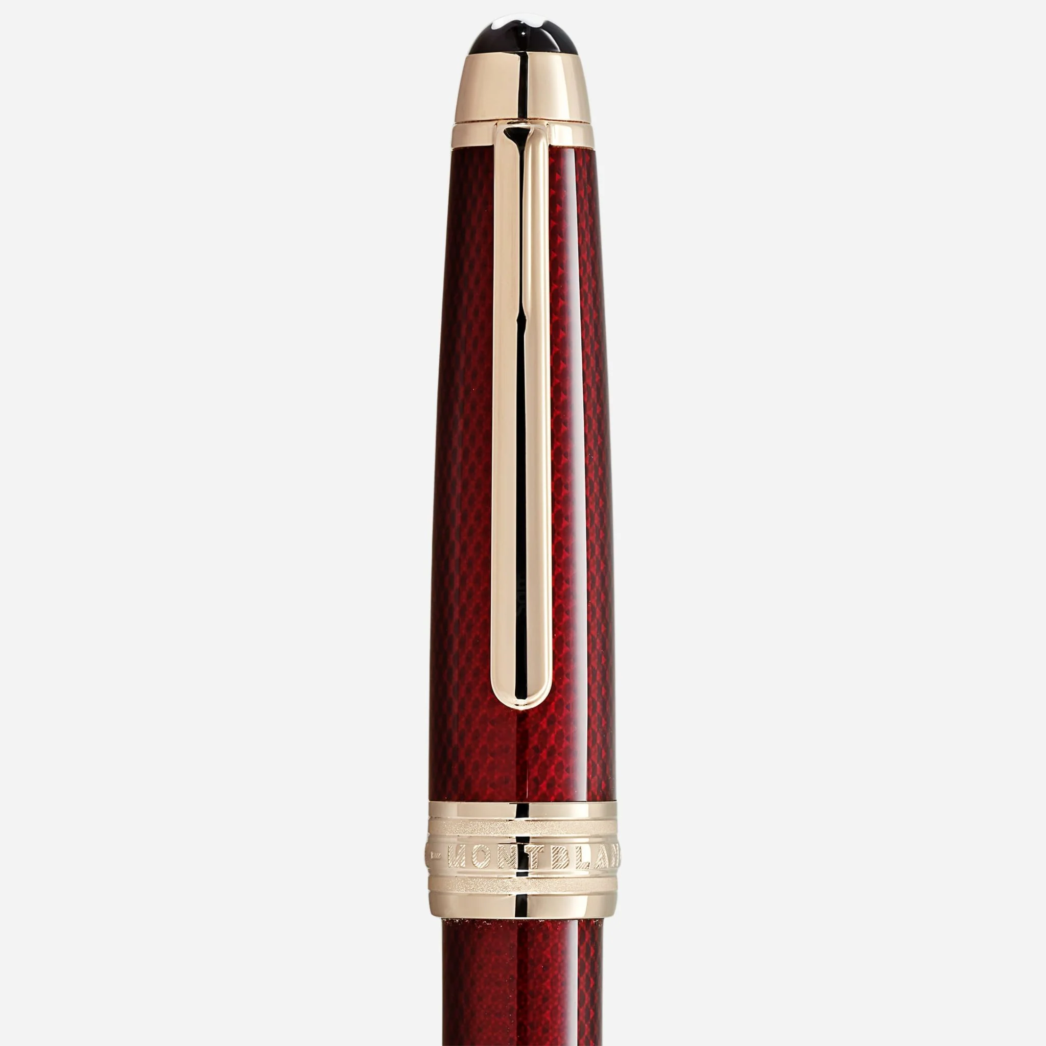 Montblanc Burgundy Red Meisterstück Solitaire Golden Hour Midsize Ballpoint Pen - Image 3