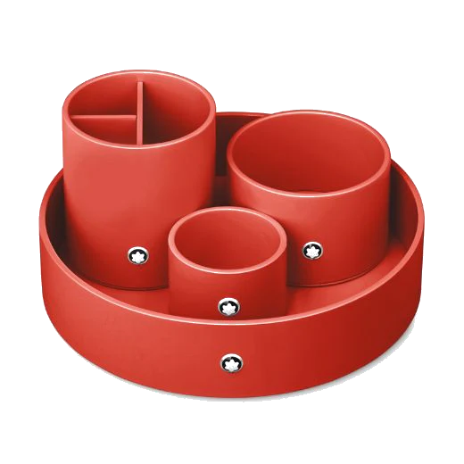 Montblanc Coral Lacquer Round Medium Desk Tray - Image 2