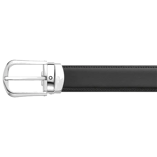 Montblanc Curved Horseshoe Reversible Black/Brown Business Line Belt - Image 2