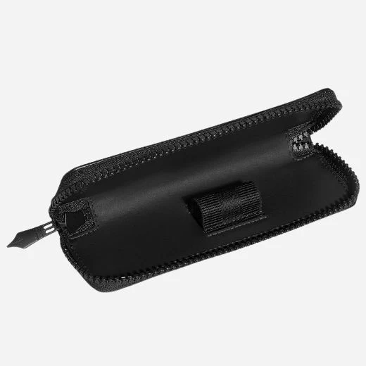 Montblanc Extreme 3.0 Black Leather One Pen Pouch with Zip - Image 4