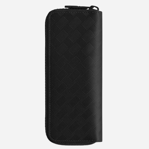 Montblanc Extreme 3.0 Black Leather Two Pen Pouch with Zip - Image 2