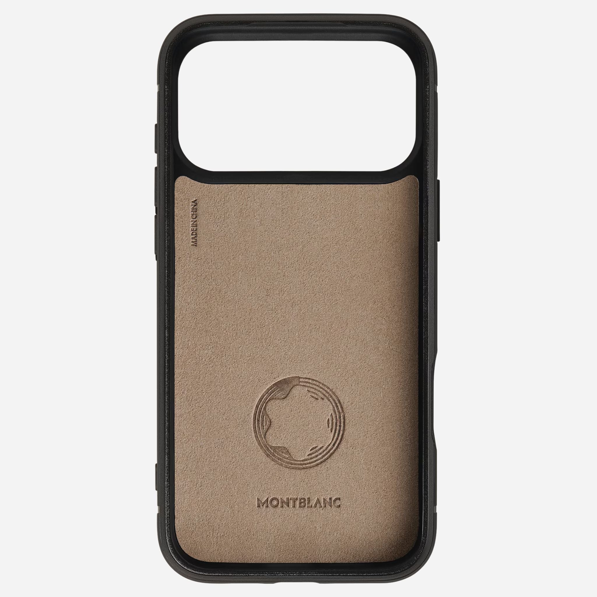 Montblanc Extreme 3.0 Khaki Leather 2CC Hardshell Case for iPhone 17 Pro Max - Image 2