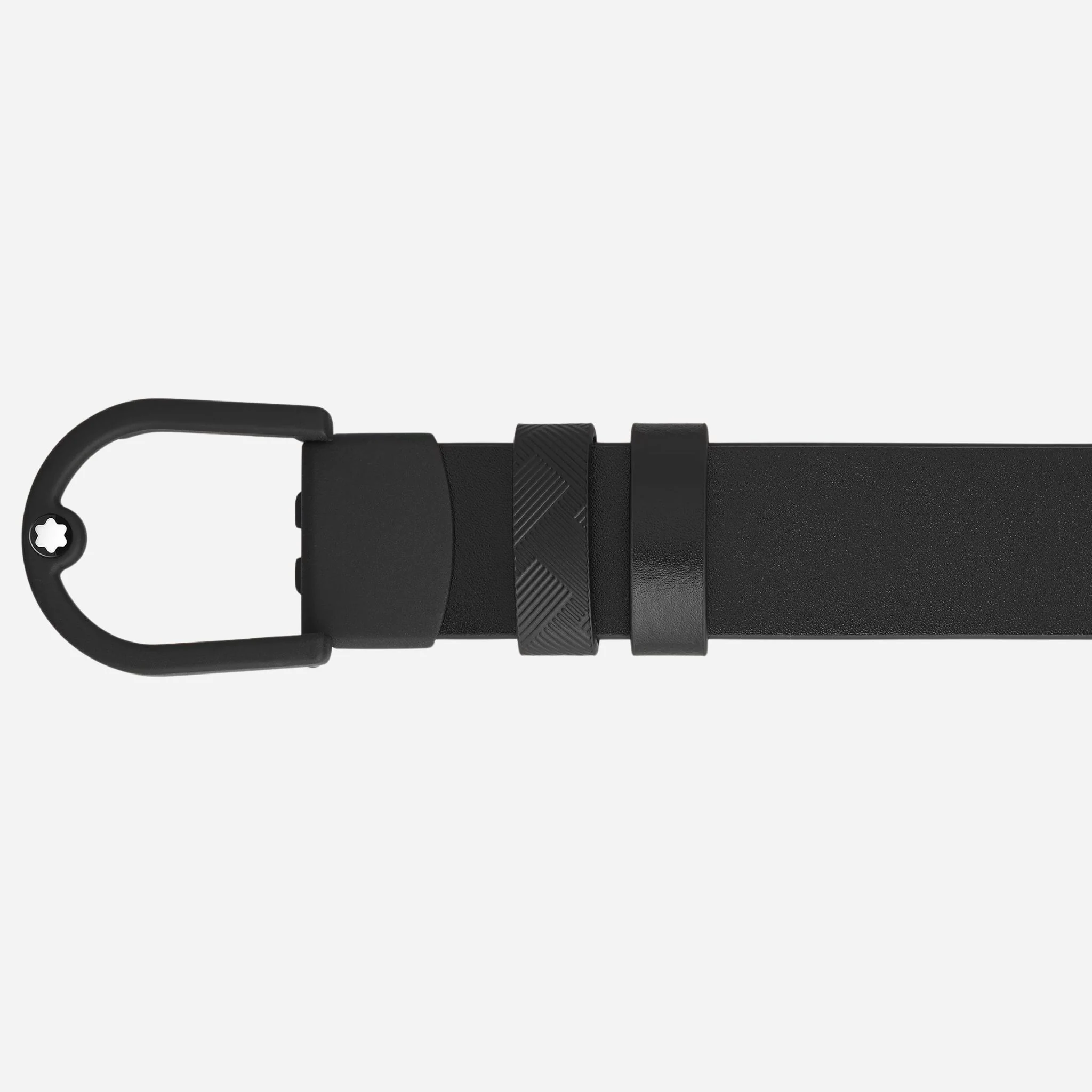Montblanc Extreme 3.0 & Meisterstück Black Leather Reversible Belt with PVD Rubberized Horseshoe Buckle - Image 3