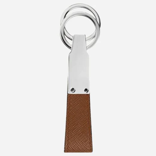 Montblanc Fauve Brown Sartorial Leather Loop Key Fob - Image 2