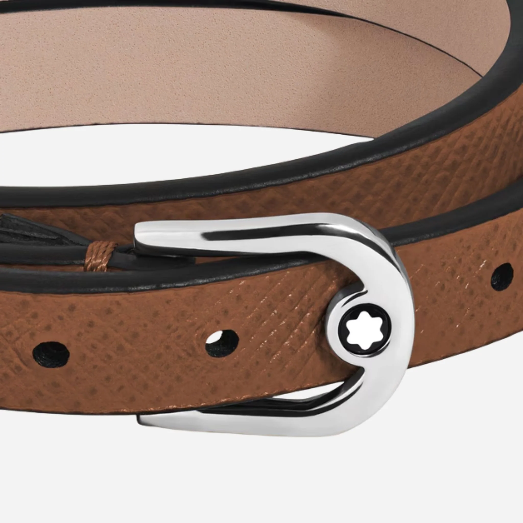 Montblanc Fauve Sartorial Leather Bracelet with Horseshoe Buckle - Image 2
