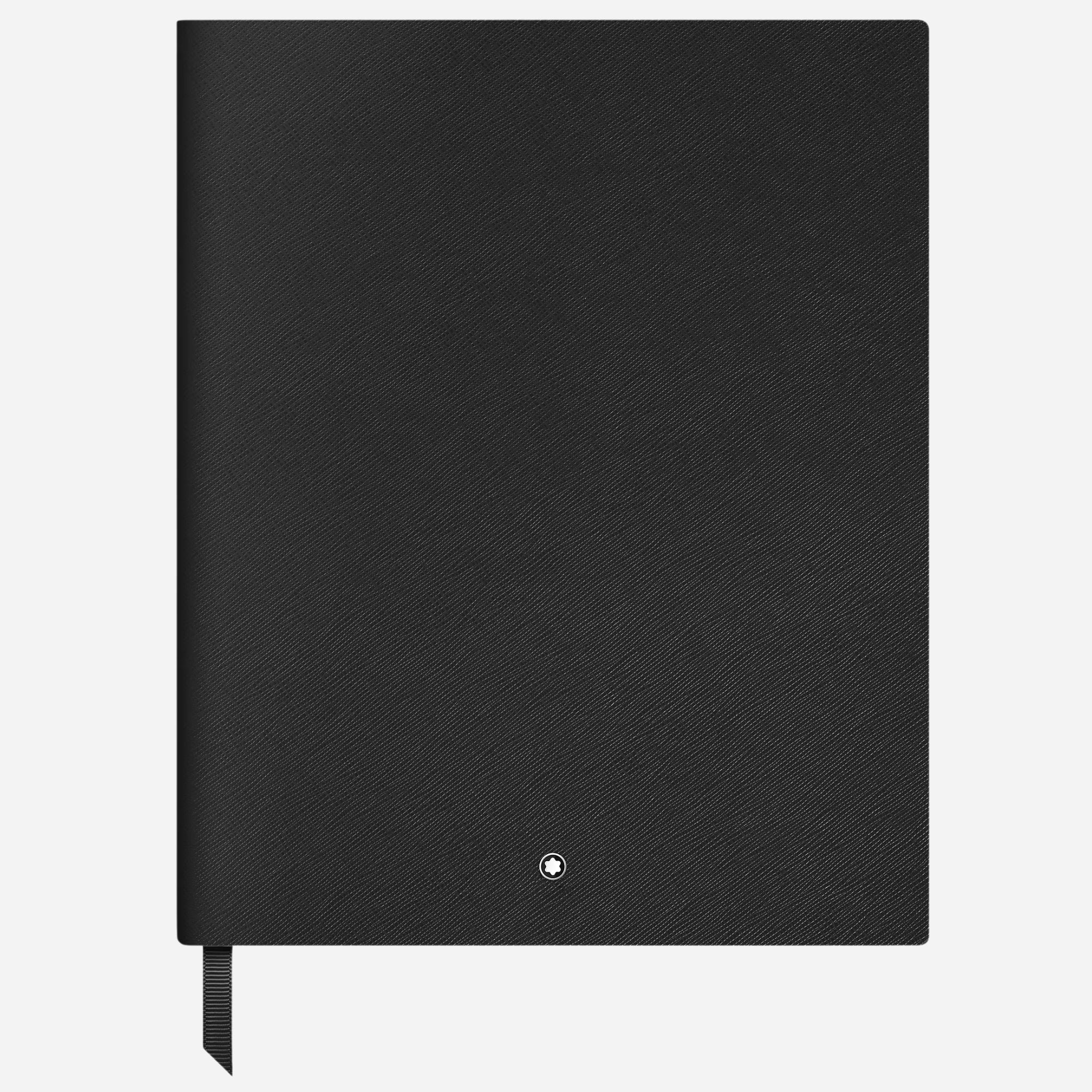 Montblanc Fine Stationery Large Black Sartorial Leather Notebook with Lined Pages