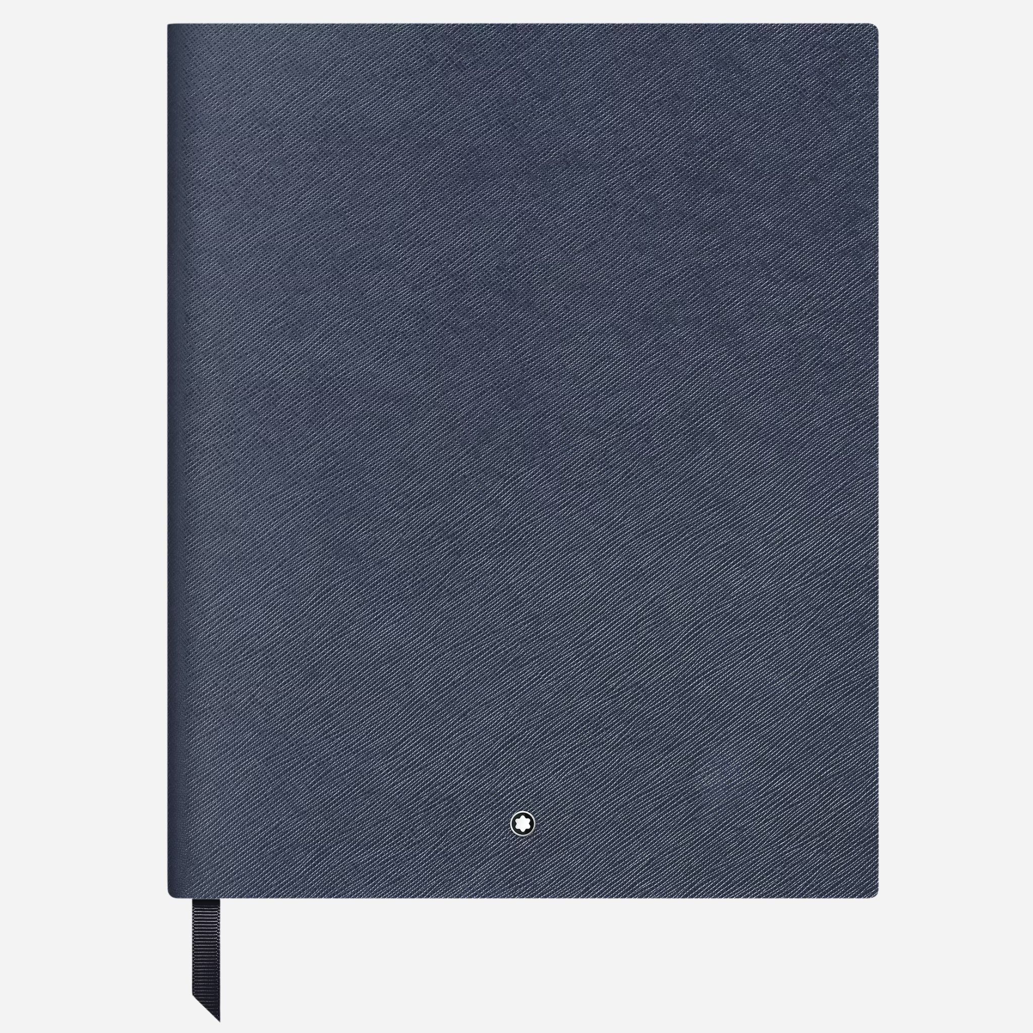Montblanc Fine Stationery Large Ink Blue Sartorial Leather Notebook with Lined Pages