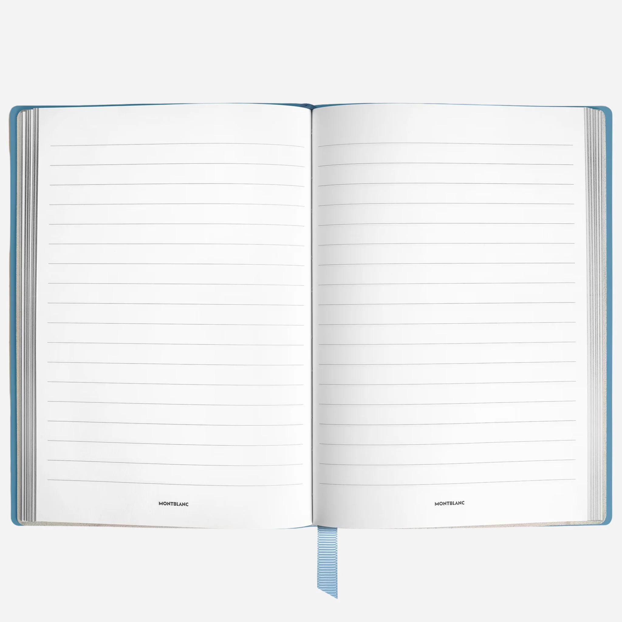 Montblanc Fine Stationery Medium Pale Blue Sartorial Leather Notebook with Lined Pages - Image 2