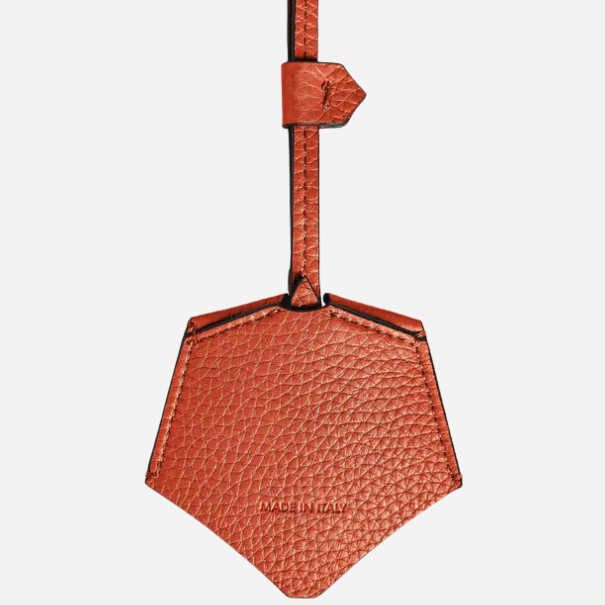 Montblanc Grained Tangerine Leather Key Holder with Carry Loop - Image 2