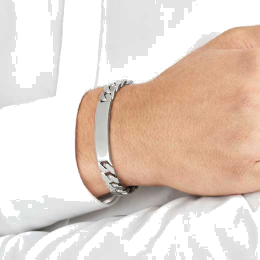 Montblanc James Dean Men's Sterling Silver Medium Bracelet - Image 2