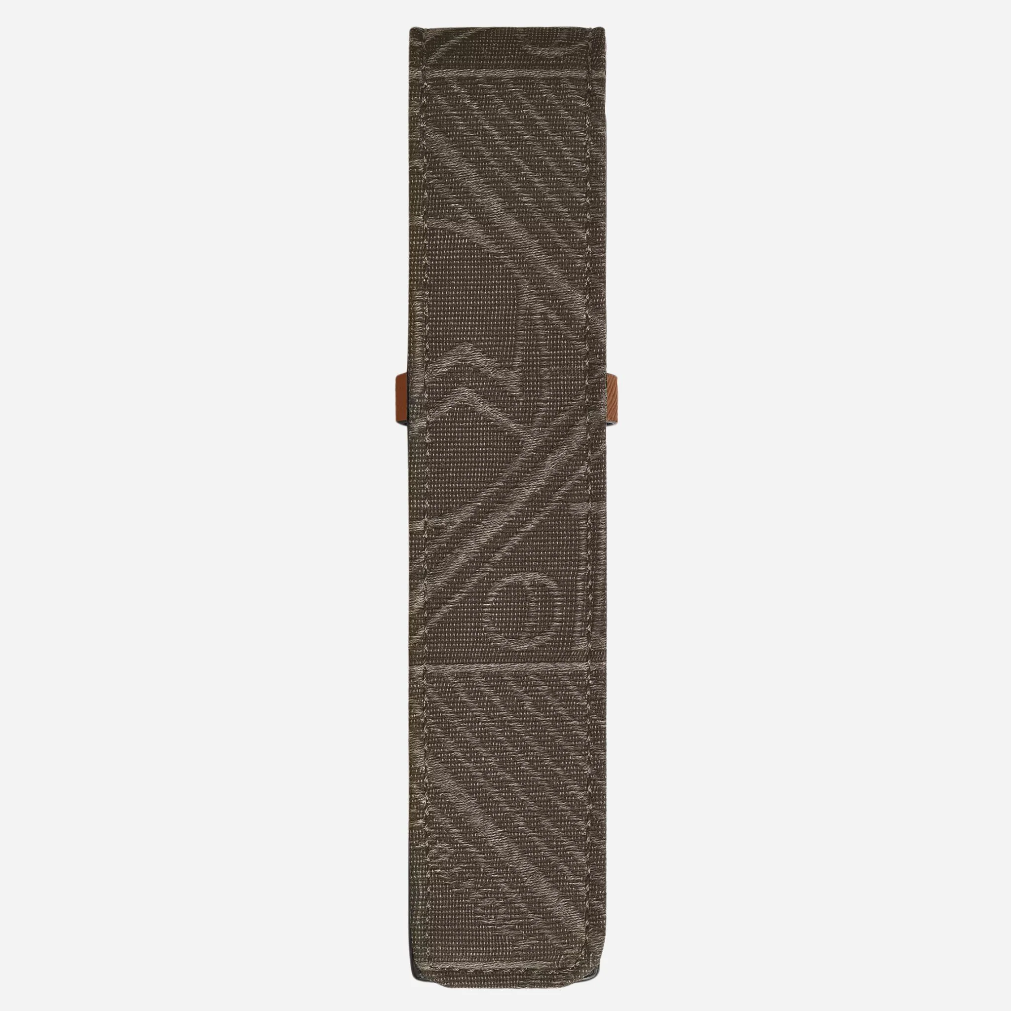 Montblanc Khaki 4810 Jacquard and Fauve Saffiano Leather Envelope 1-Pen Pouch - Image 2