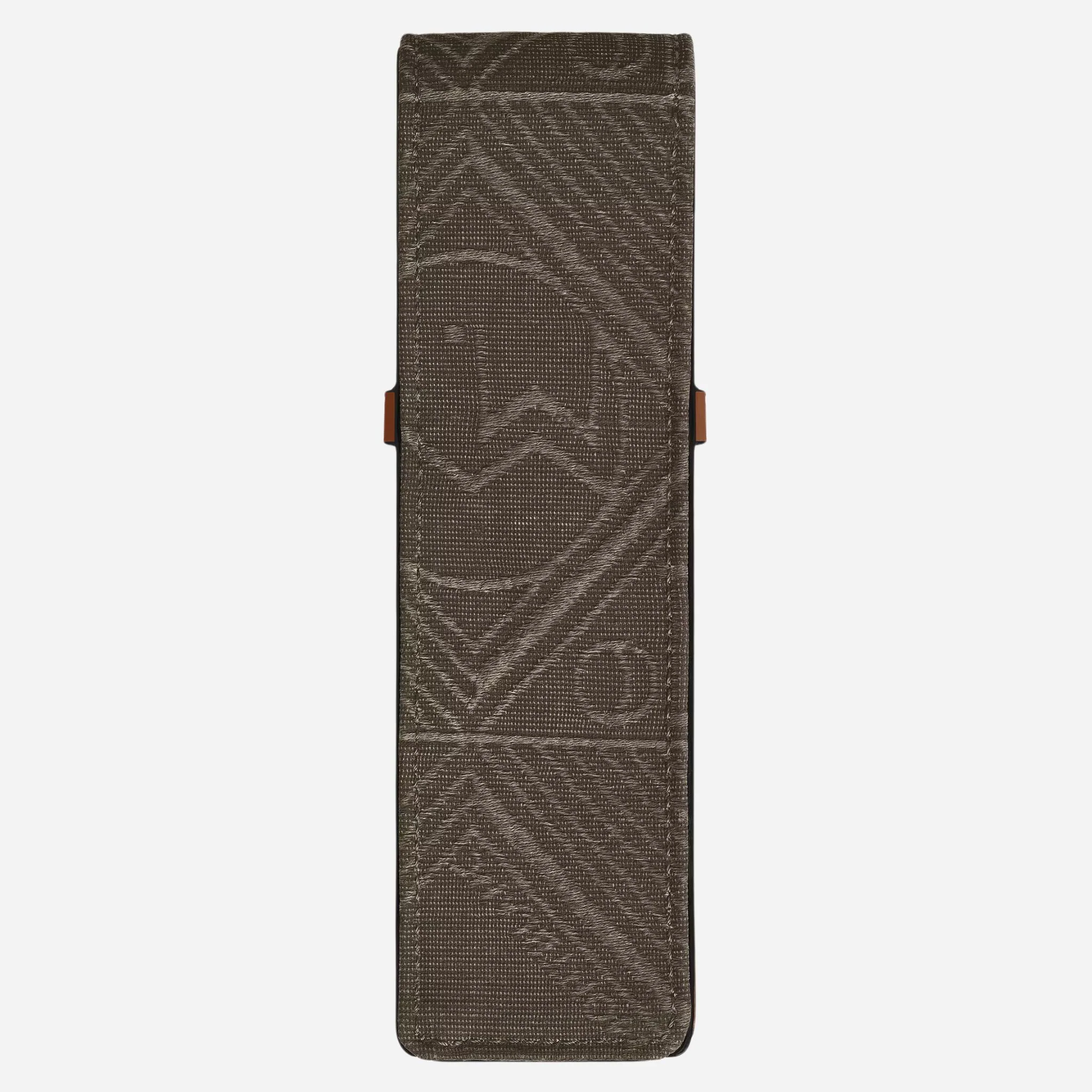 Montblanc Khaki 4810 Jacquard and Fauve Saffiano Leather Envelope 2-Pen Pouch - Image 2