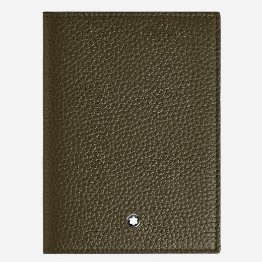Montblanc Khaki Grain Leather Passport Holder with 3CC