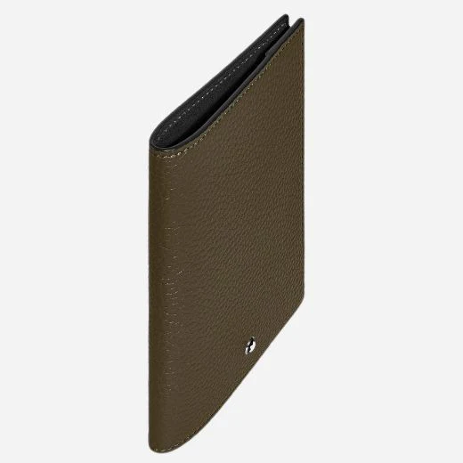 Montblanc Khaki Grain Leather Passport Holder with 3CC - Image 3