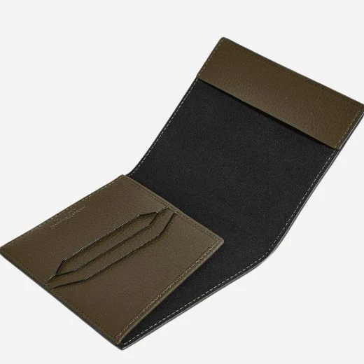 Montblanc Khaki Grain Leather Passport Holder with 3CC - Image 4