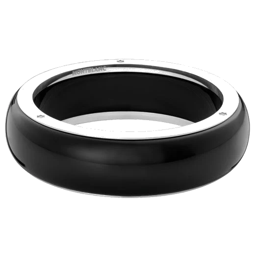 Montblanc Les Aimants Black Resin Sterling Silver Medium Bangle