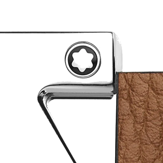 Montblanc 'M' Pin Buckle Caramel Grained Leather Belt, 35 mm - Image 4