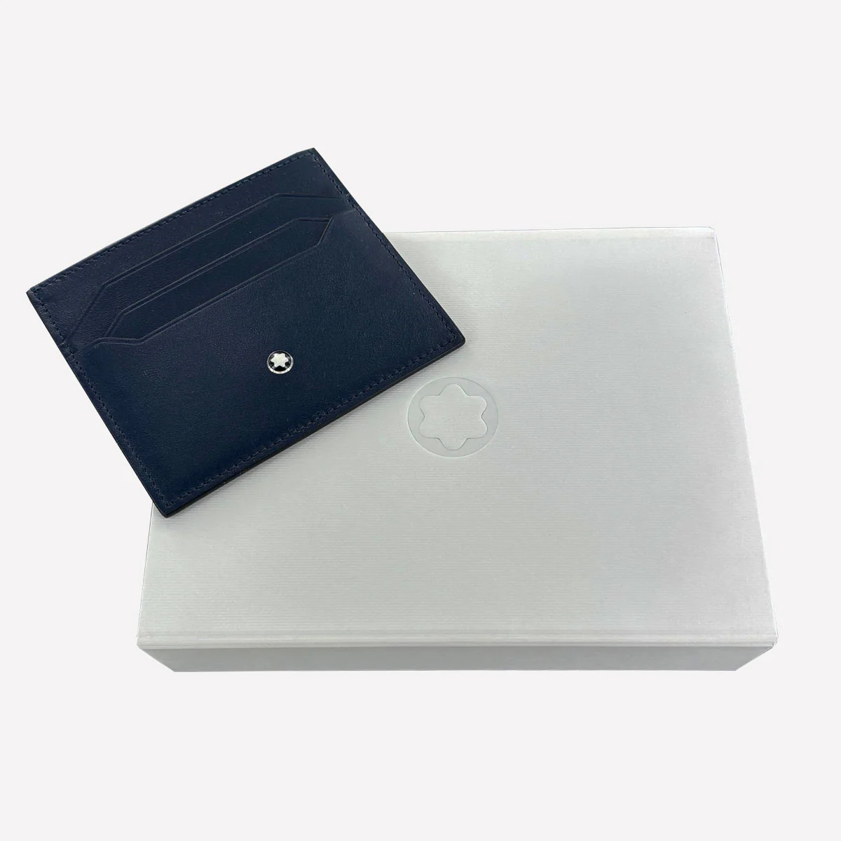 Montblanc Meisterstück Black and Ink Blue Leather 6CC Card Holder - Image 3