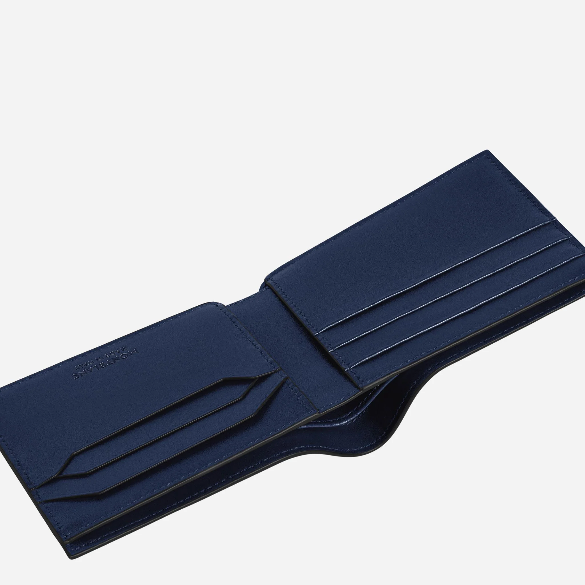 Montblanc Meisterstück Black and Ink Blue Leather 6CC Wallet - Image 4
