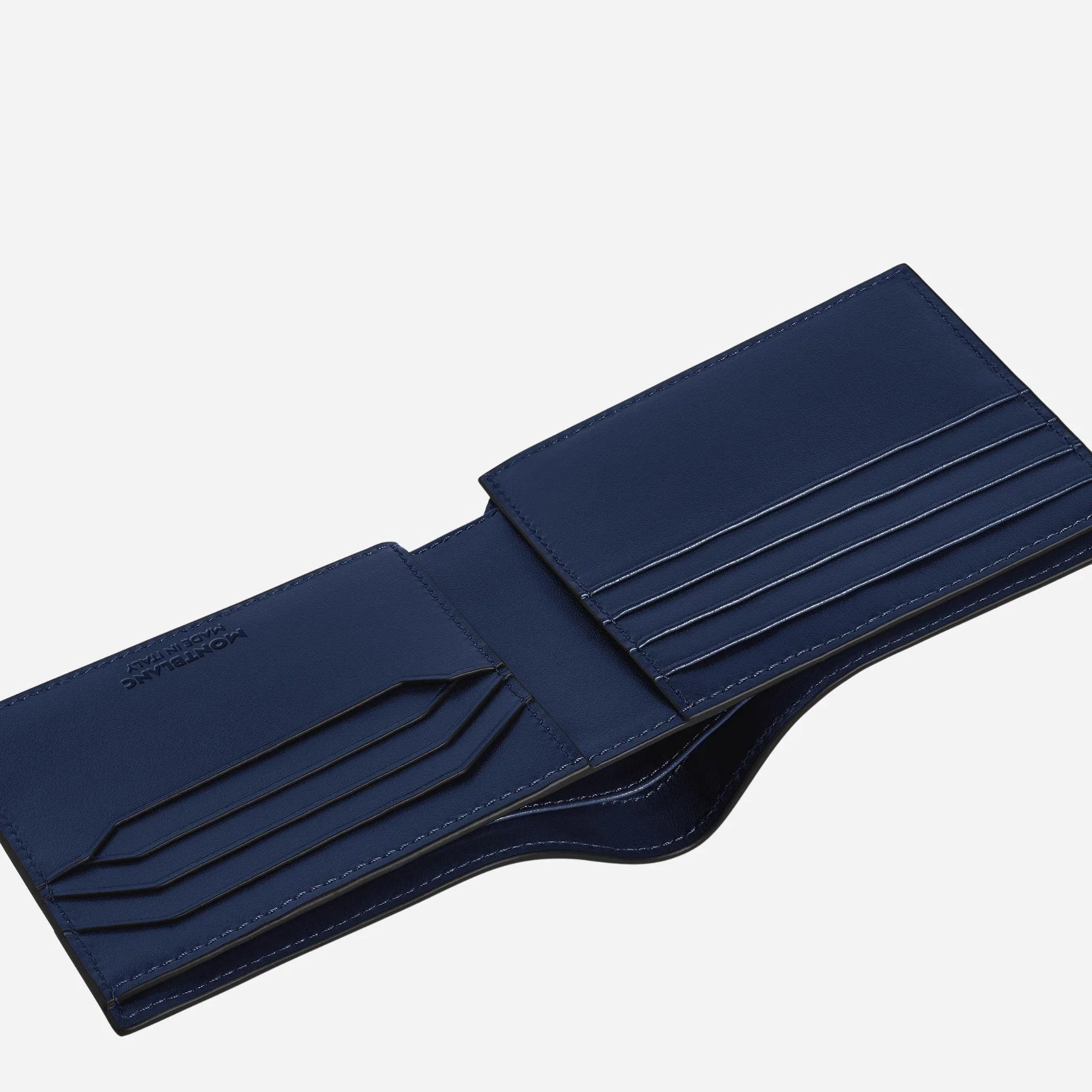 Montblanc Meisterstück Black and Ink Blue Leather 8CC Wallet - Image 4
