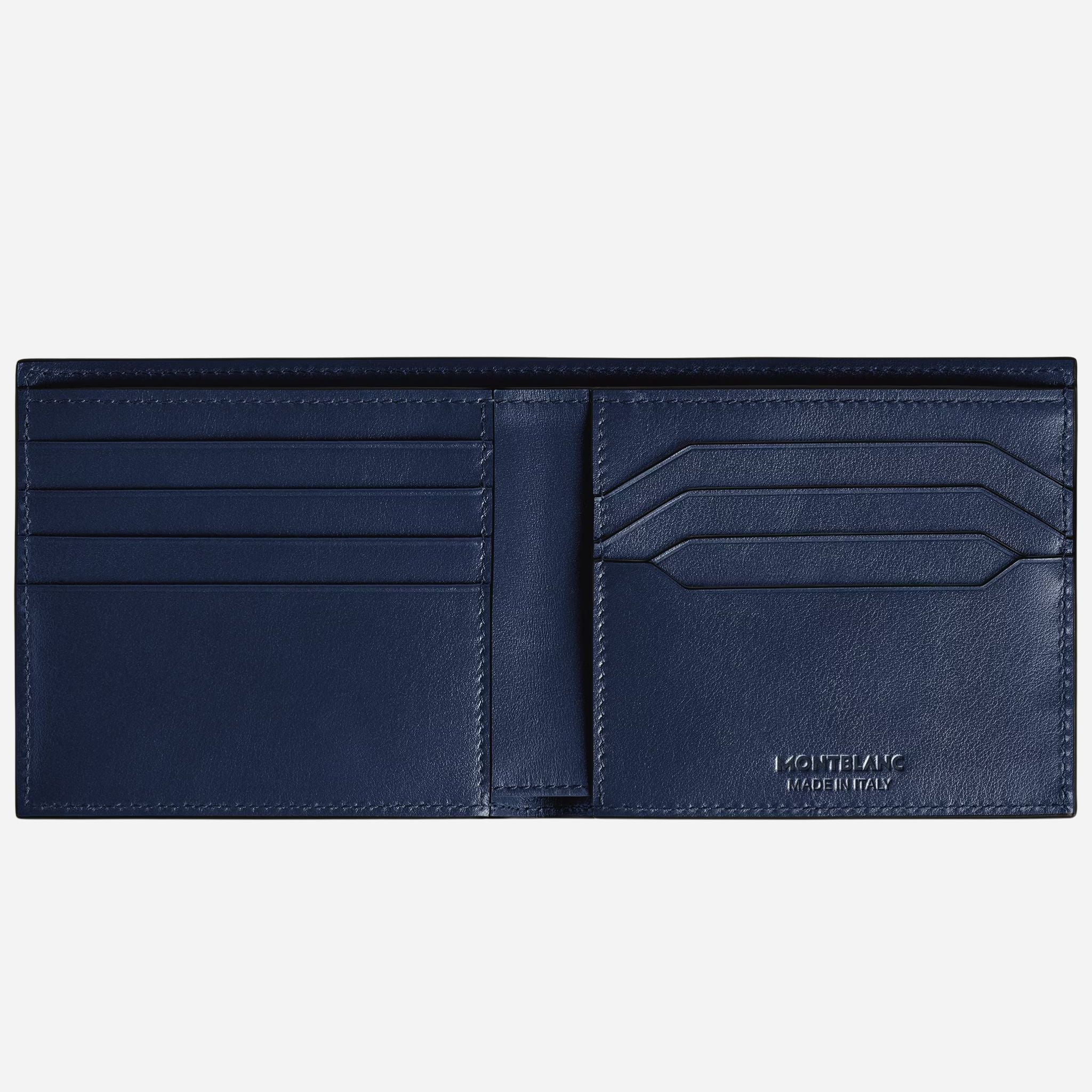 Montblanc Meisterstück Black and Ink Blue Leather 8CC Wallet - Image 5