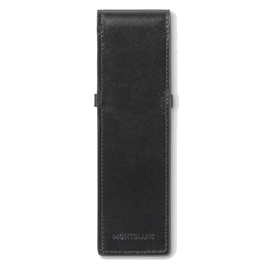 Montblanc Meisterstück Black Leather 2 Pen Pouch - Image 2