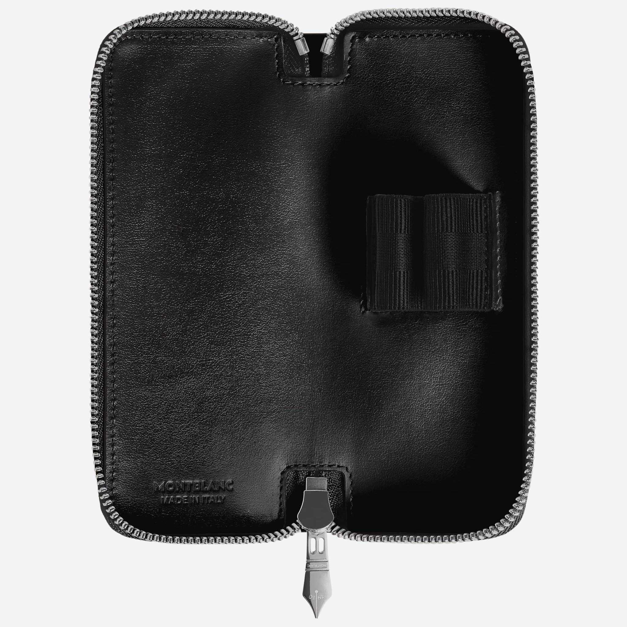 Montblanc Meisterstück Black Leather Two Pen Pouch with Zip - Image 4