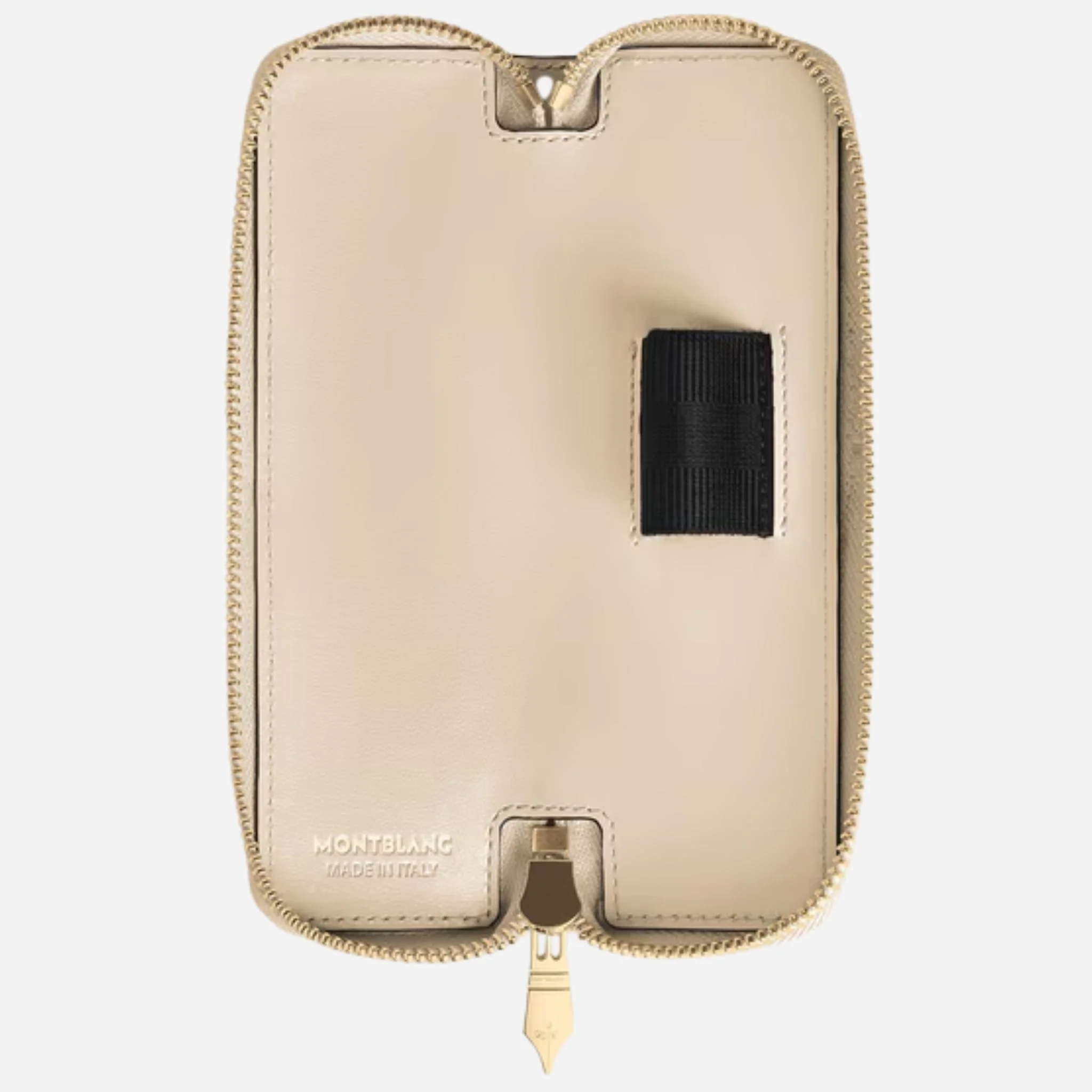 Montblanc Meisterstück Cloudy Beige Leather 1-Pen Pouch with Zip - Image 4