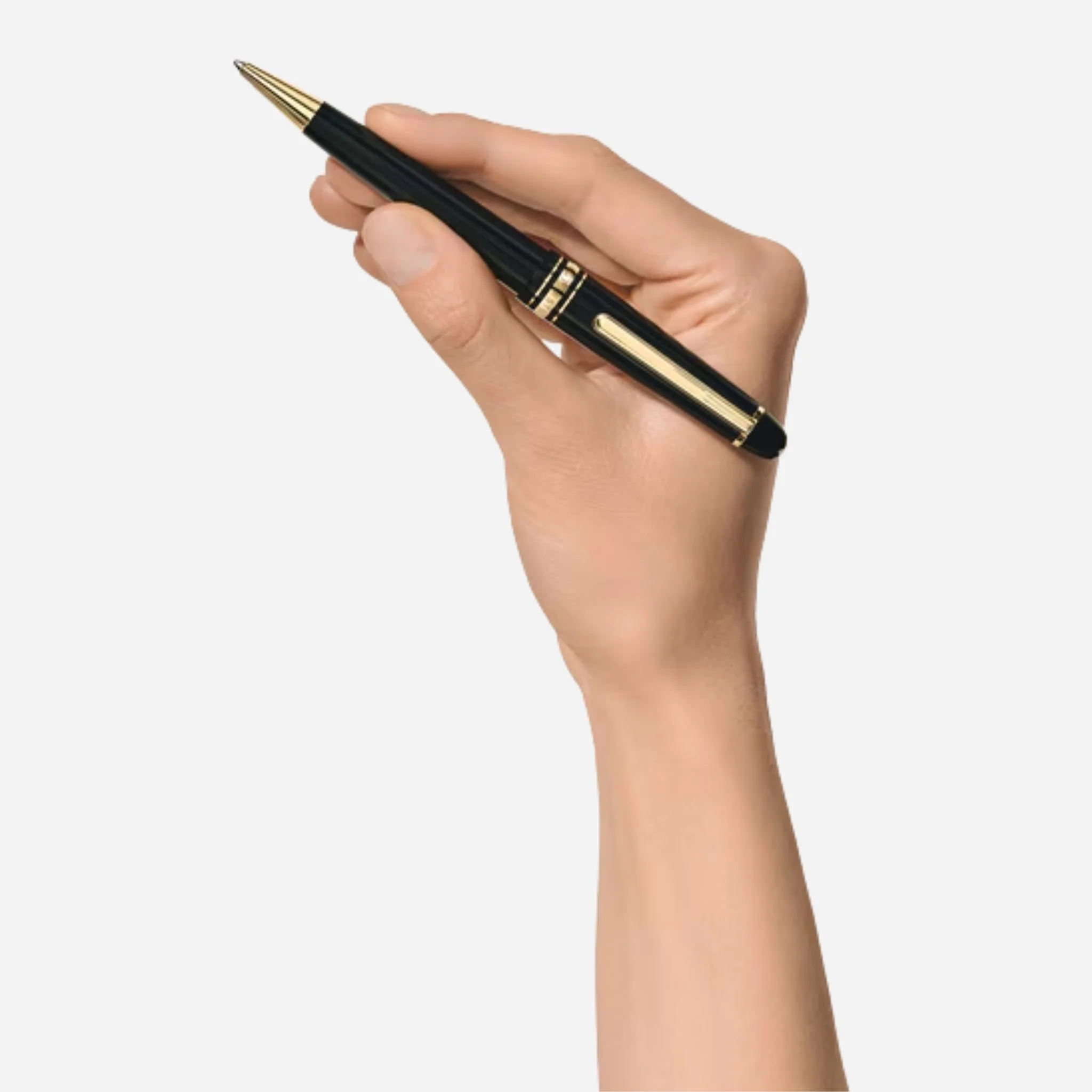 Montblanc Meisterstück Midsize Gold-Coated Black Ballpoint Pen - Image 5