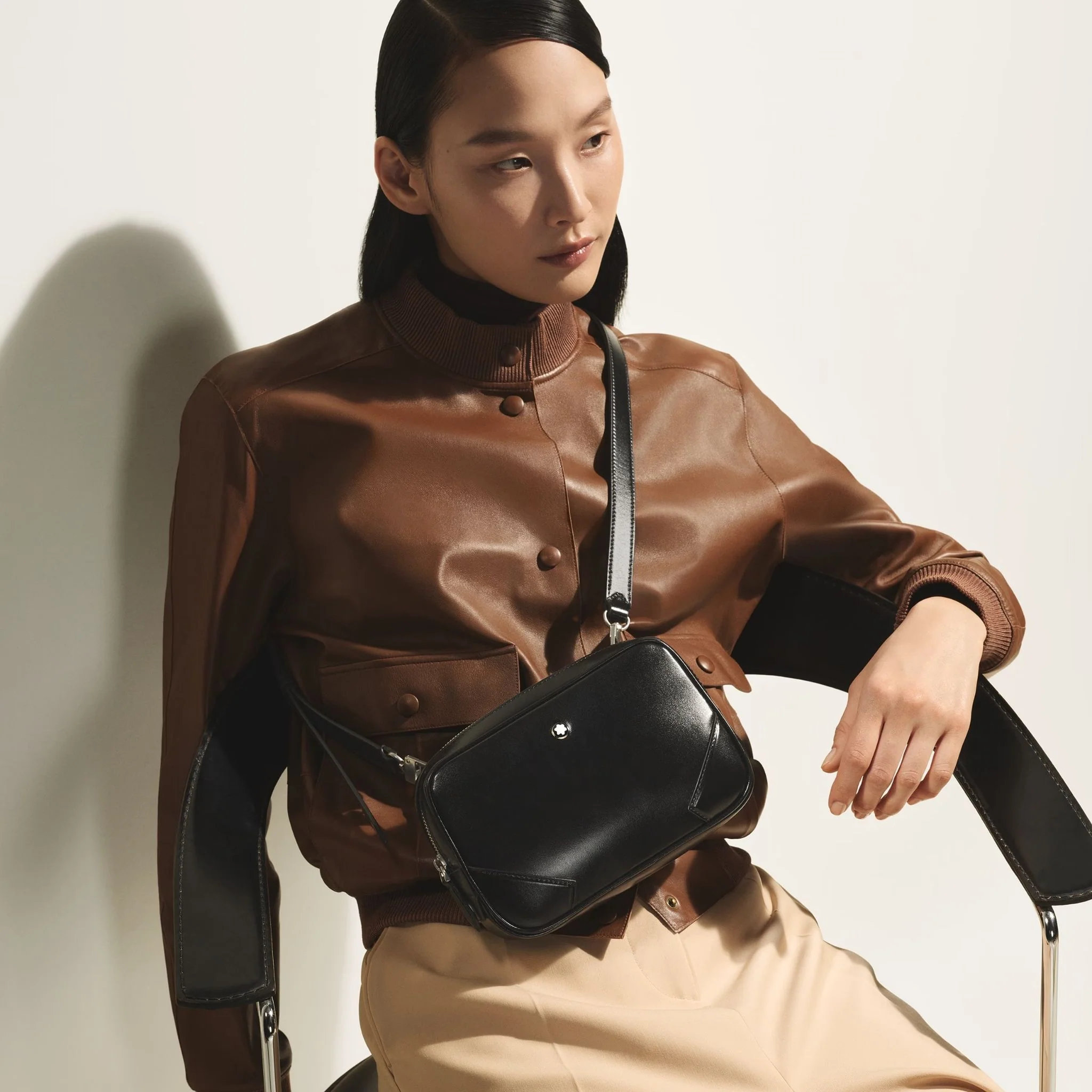 Montblanc Meisterstück Mini Black Leather Cross Body Bag - Image 8