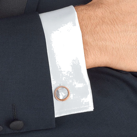 Montblanc Meisterstück Rose Gold PVD and Mother-Of-Pearl Cufflinks - Image 3