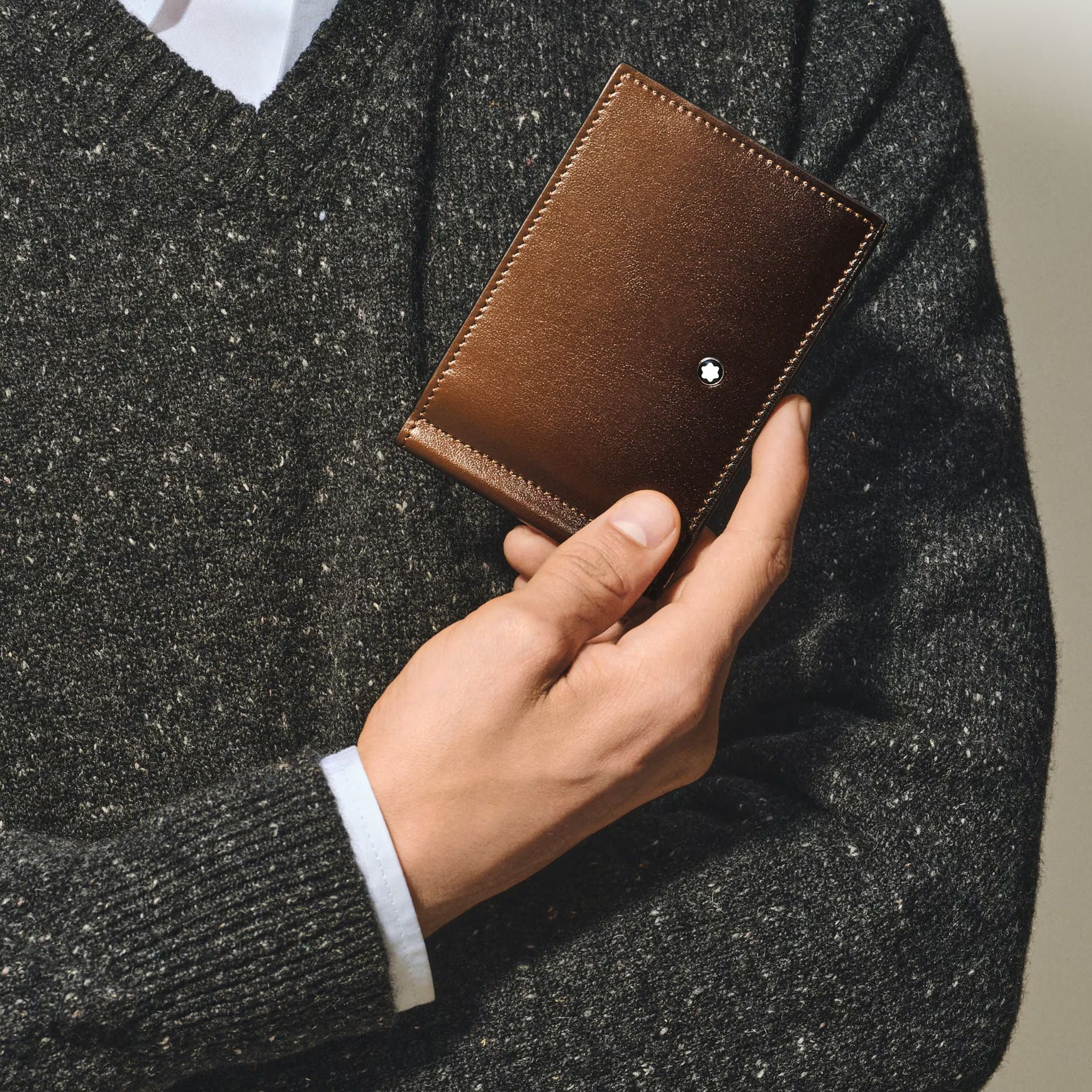 Montblanc Meisterstück Sfumato Brown 6CC Wallet with Money Clip - Image 6