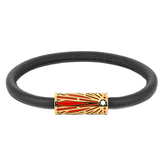 Montblanc Meisterstück The Origin Collection Leather Bracelet Coral