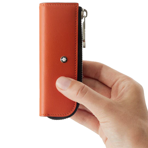 Montblanc Orange Meisterstück Selection Heritage Rouge et Noir 'Baby' 1 Pen Pouch - Image 4