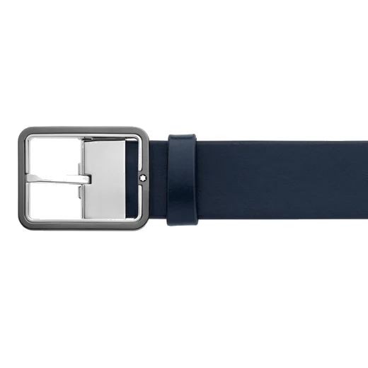 Montblanc Rectangular Ruthenium Pin Buckle Belt Reversible 35mm - Image 2