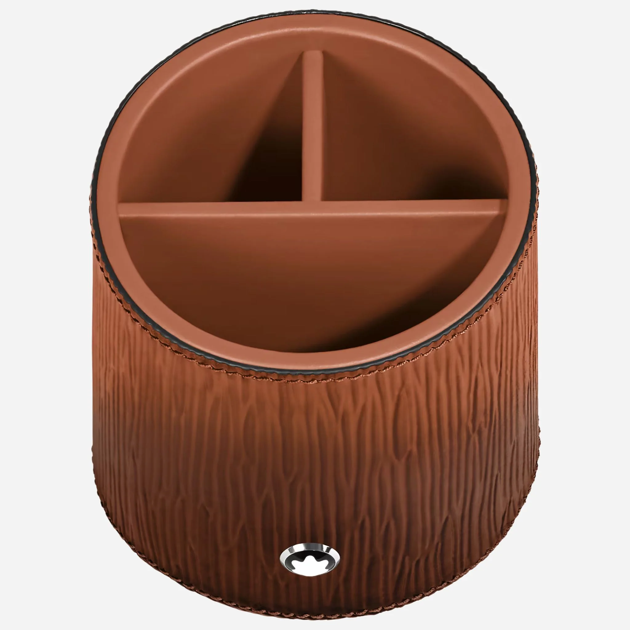 Montblanc Round 3 Compartment Fauve Corteccia Sfumato Leather Pen Holder - Image 2