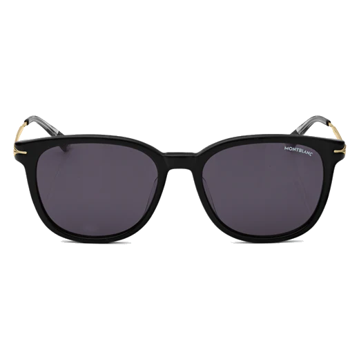 Montblanc Round Sunglasses with Black Acetate Frame