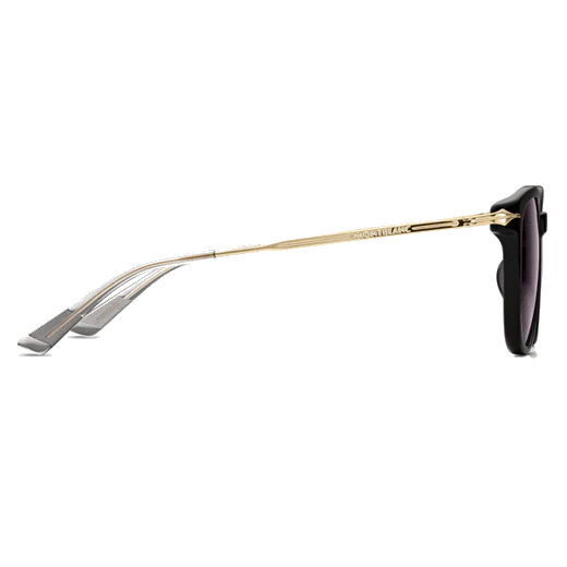 Montblanc Round Sunglasses with Black Acetate Frame - Image 2