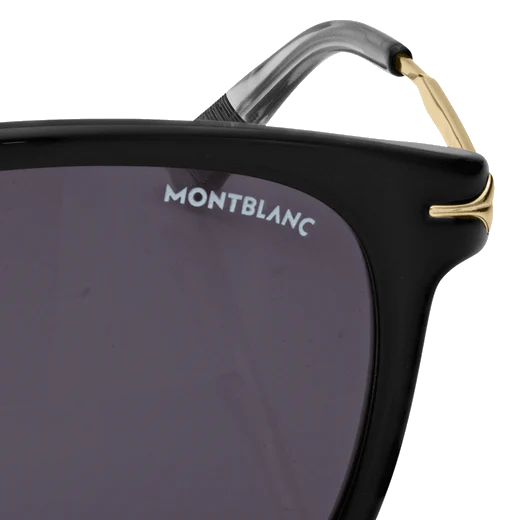 Montblanc Round Sunglasses with Black Acetate Frame - Image 3