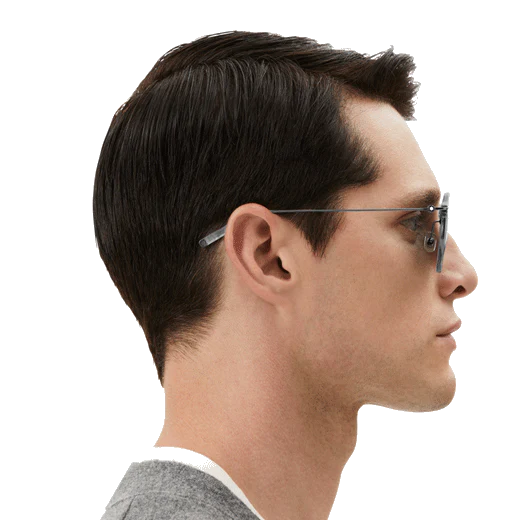 Montblanc Round Sunglasses with Grey Frame & Blue Lenses - Image 7