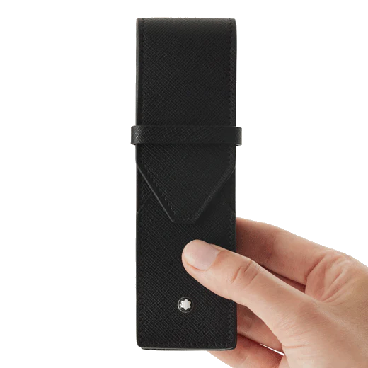 Montblanc Sartorial 2 Pen Pouch Black Saffiano Leather - Image 5