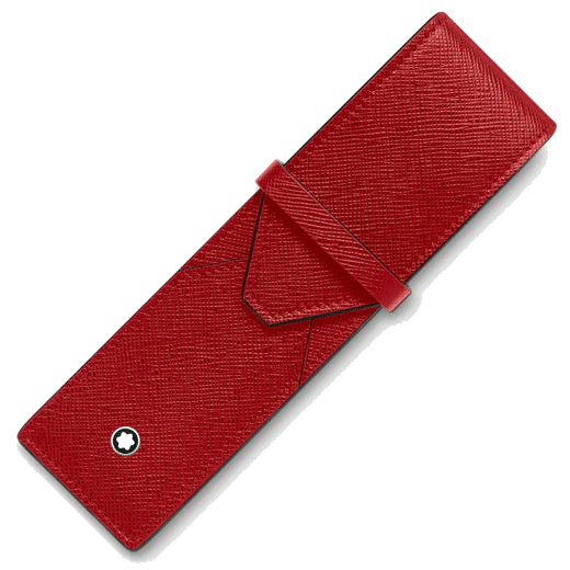 Montblanc Sartorial 2 Pen Pouch In Red Leather