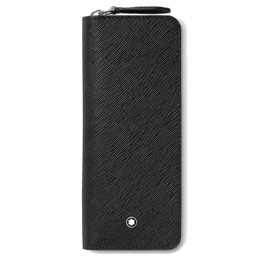 Montblanc Sartorial 2 Pen Zipped Pouch Black Saffiano